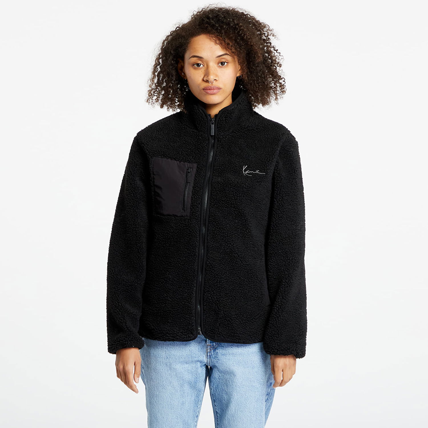 Яке Karl Kani Metal Signature Teddy Trackjacket Черно | KW234-038-3, 0