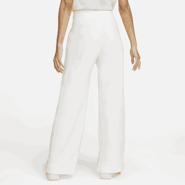 Спортни панталони Nike Phoenix Fleece High-Waisted Wide-Leg Sweatpants Бяло | DQ5615-133, 4