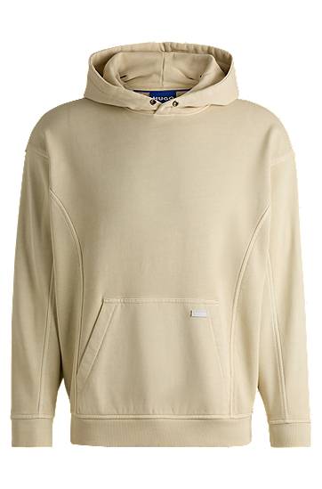 Суитчър BOSS Vintage Eyelet Cotton-Terry Hoodie Бежово | 50538681, 0