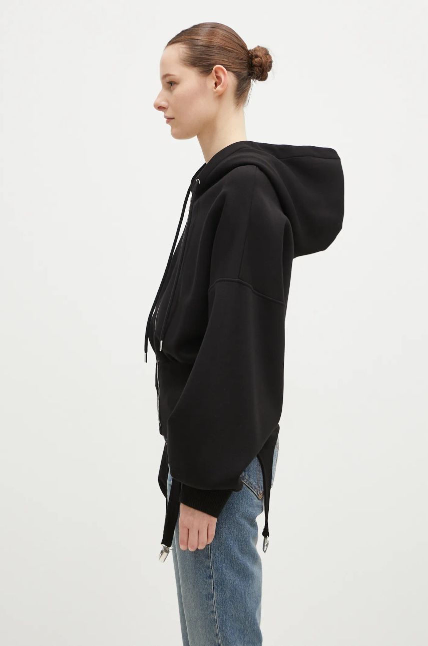 Суитчър Fiorucci Fiorucci Neoprene Suspender Zip-Up Hoodie Черно | W01FMSHO268NE01BK01, 1
