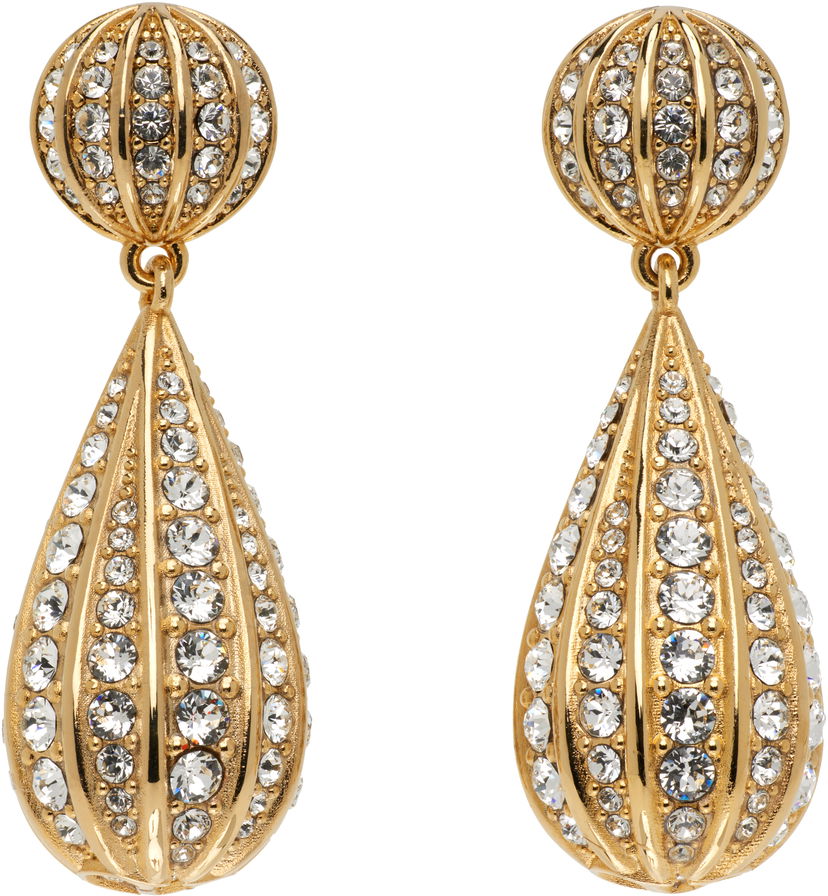 Обеци Valentino Valentino Garavani 'Poetique Des Gouttes' Crystal-Embellished Drop Earrings Жълто | 7W2J0AD8YCW