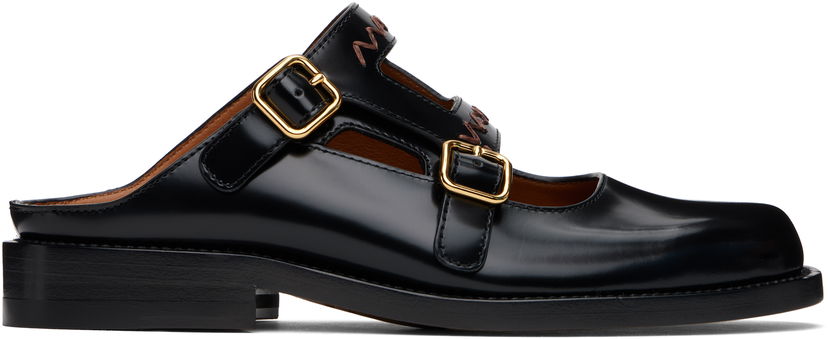 Аксесоари Marni Marni Bambi 3.0 Double Buckle Slip-On Loafers Черно | SBMS010202 PS679