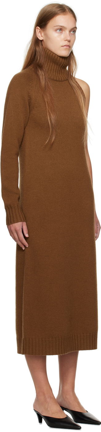 Pокля Max Mara Max Mara Single-Shoulder Midi Dress Кафяво | 2313262536600 MM12127, 1