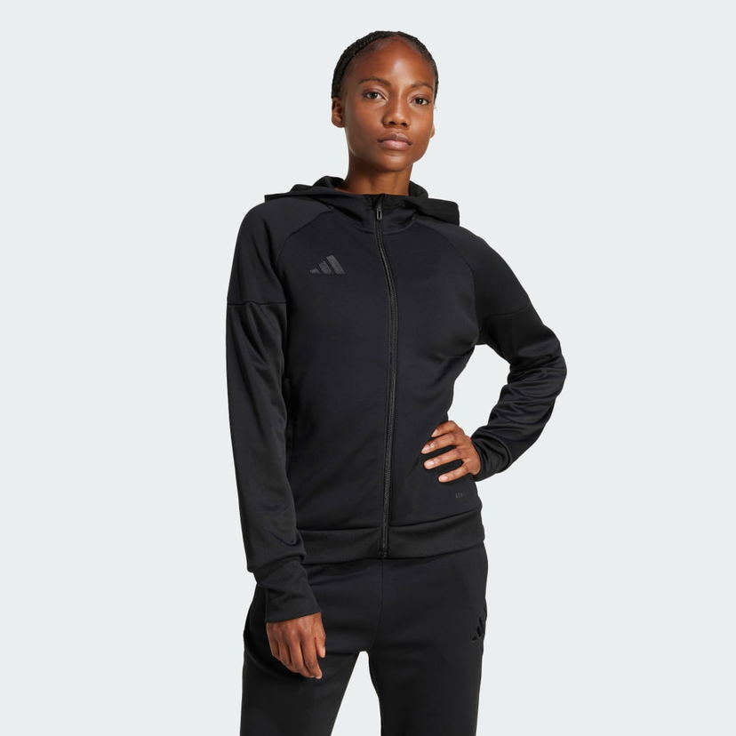 Суитчър adidas Performance Tiro 25 Full-Zip Hoodie Черно | JD9079