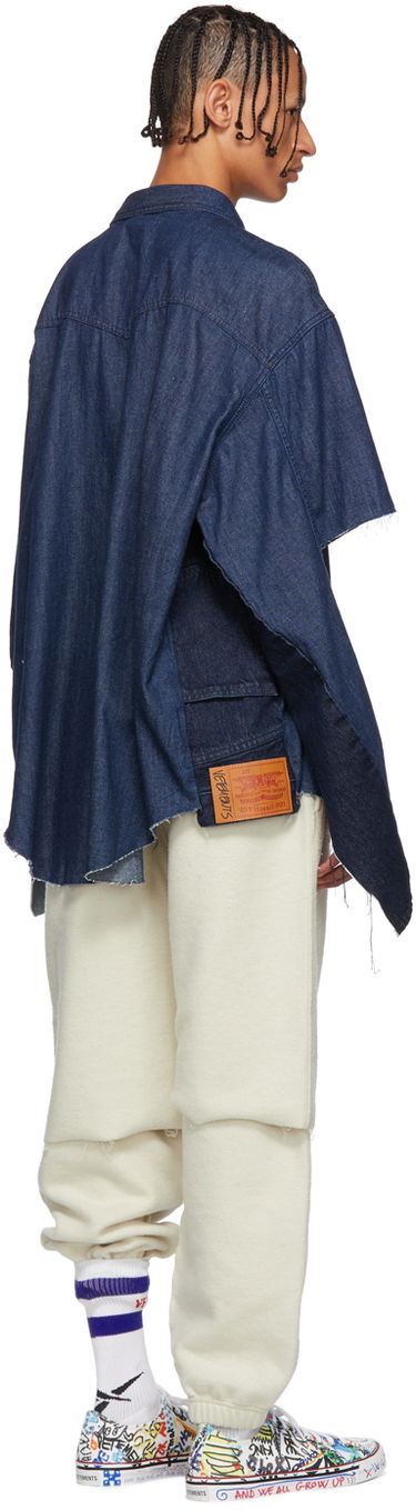 Риза VETEMENTS Levi's Edition Oversized Denim Shirt Тъмно синьо | WAH19SH101, 2