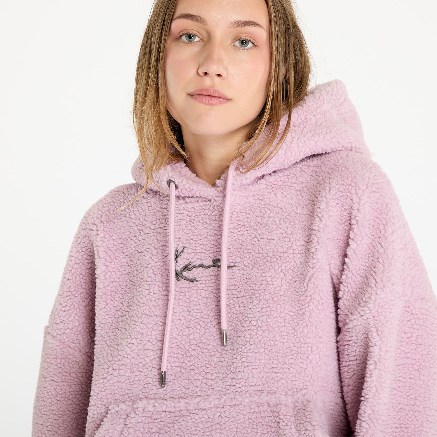 Суитчър Karl Kani Sweatshirt Metal Signature Teddy Os Hoodie Rose S Розово | KW243-040-1, 1