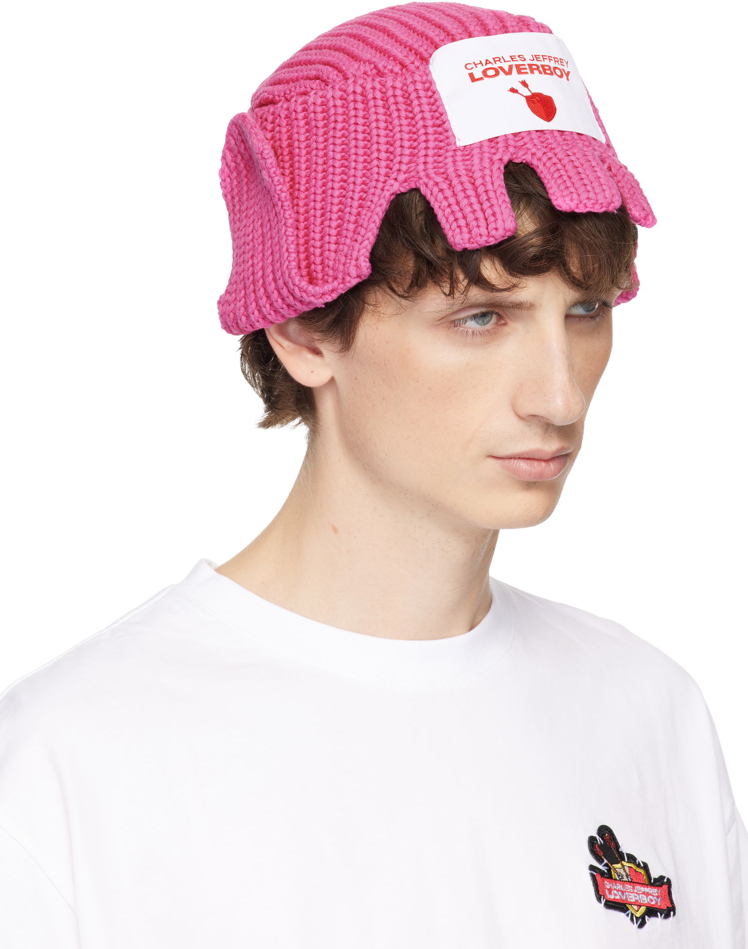 Шапка Charles Jeffrey Loverboy Charles Jeffrey LOVERBOY Clash of Clans Edition Archer Knitted Beanie Розово | 054132001, 1
