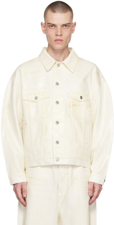 Яке We11done We11done Foil Coated Trucker Jacket Бяло | WD-DJ1-23-318-U-WH, 0