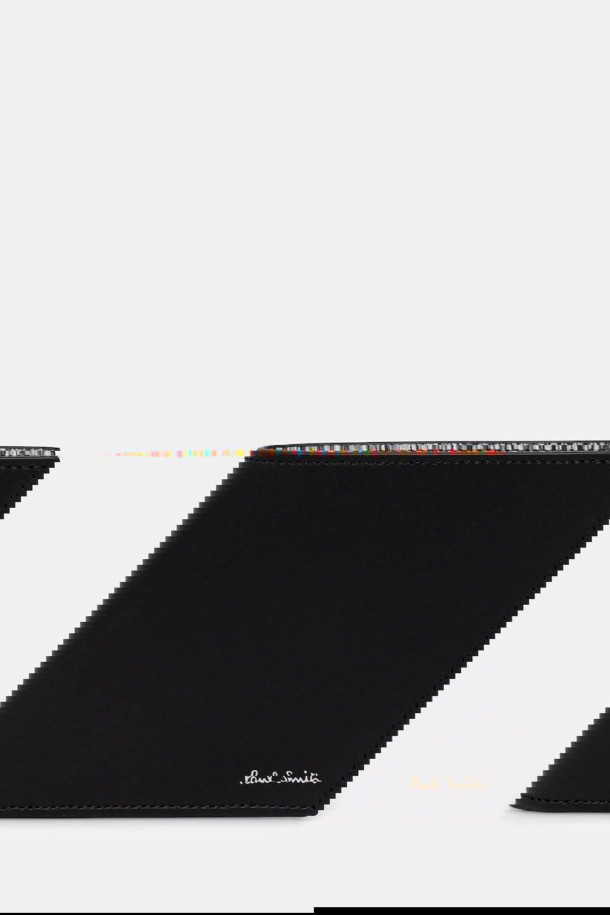 Портфейл Paul Smith Paul Smith Leather Wallet with Multi-Stripe Trim Черно | M1A.4832.CMULTI, 0