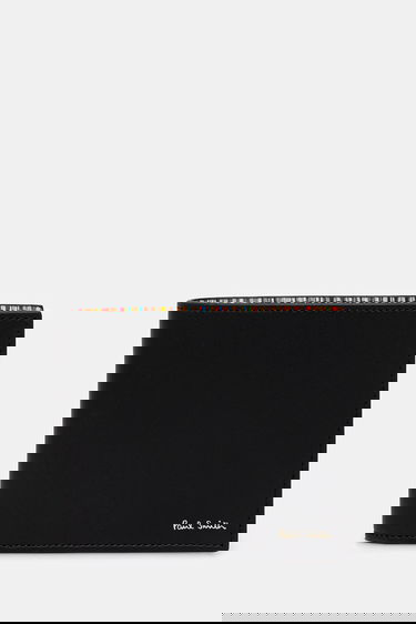 Портфейл Paul Smith Paul Smith Leather Wallet with Multi-Stripe Trim Черно | M1A.4832.CMULTI, 0