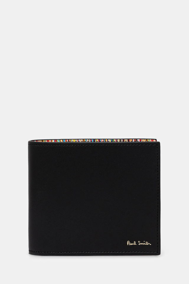 Paul Smith Leather Wallet with Multi-Stripe Trim