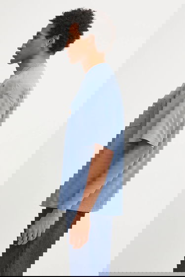 Тениска Carhartt WIP Short Sleeve Pocket T-Shirt Hudson Синьо | I035140.1YI5F, 1