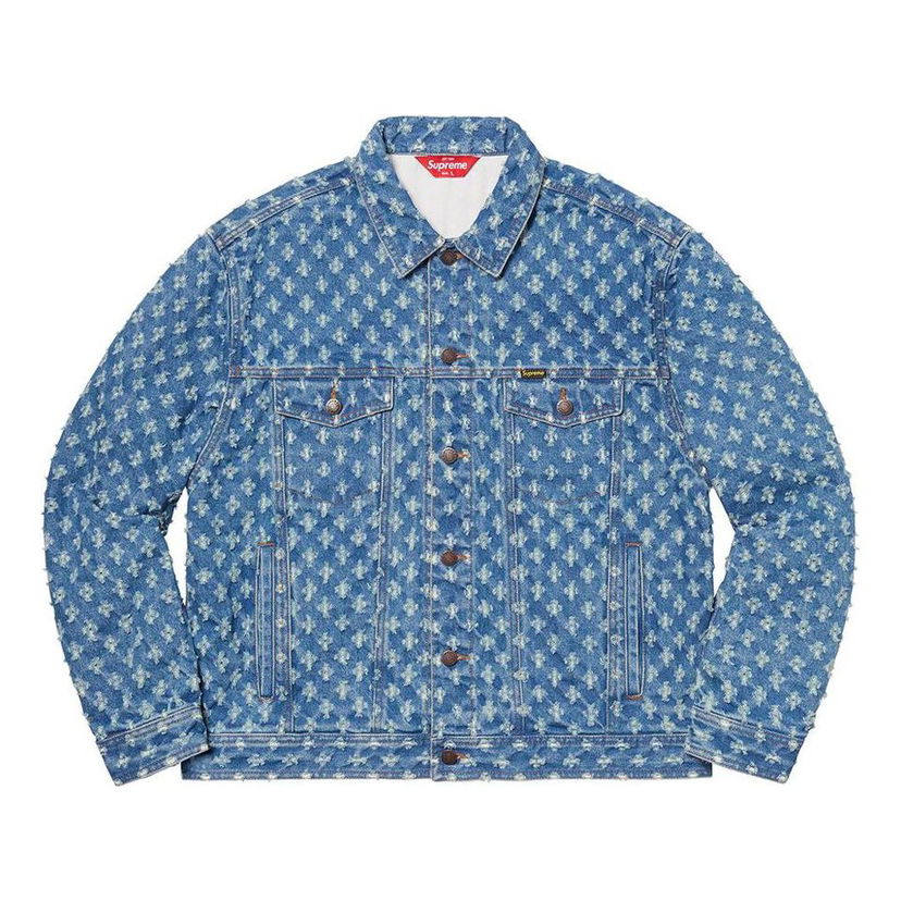 Яке Supreme Hole Punch Denim Trucker Jacket Синьо | SUP-SS20-597