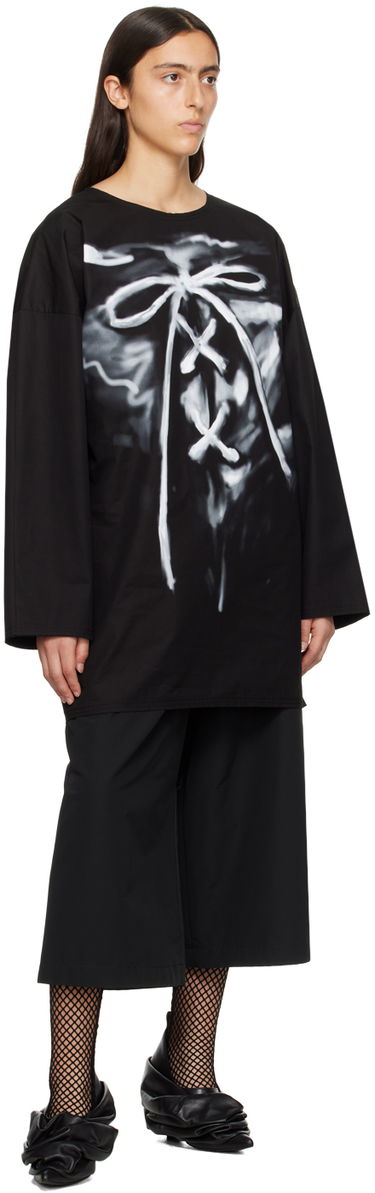 Тениска We11done Long Sleeve Graphic T-Shirt Черно | WD-SH3-23-184-U-BK, 3