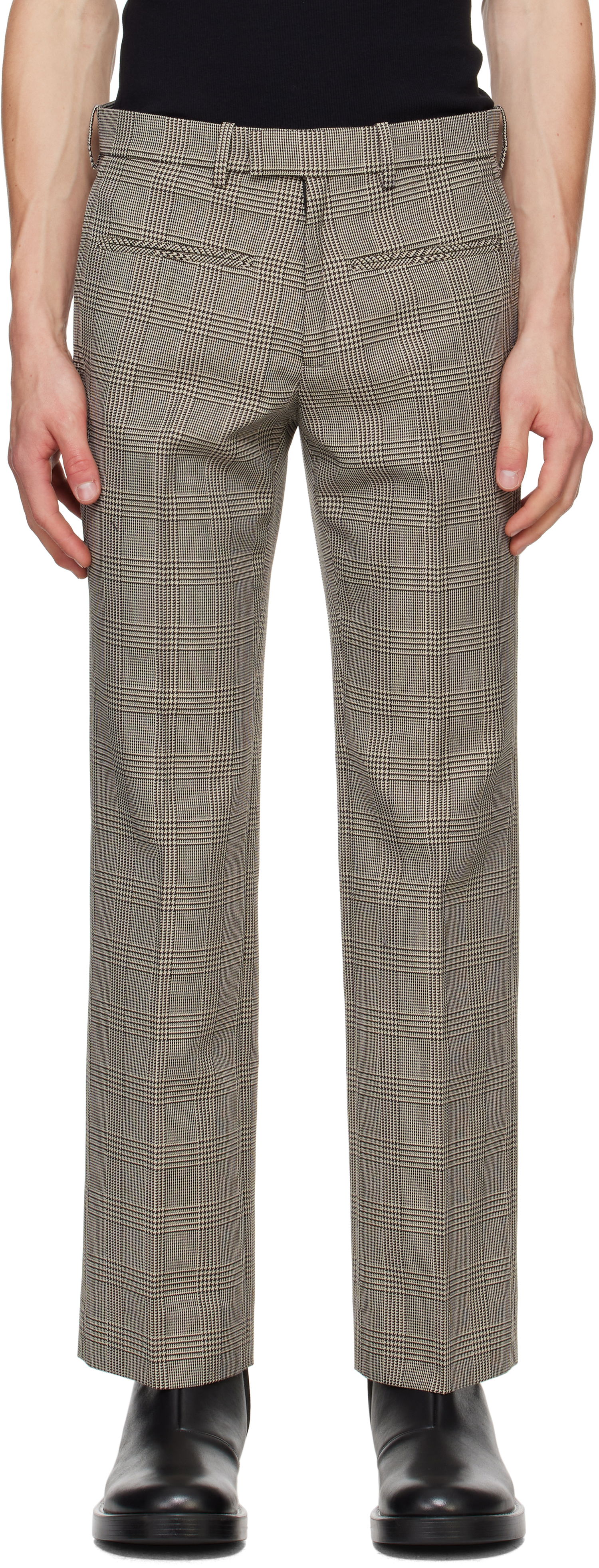 Панталони Courrèges Prince of Wales Check Trousers Кафяво | 324CPA249PL0166, 0
