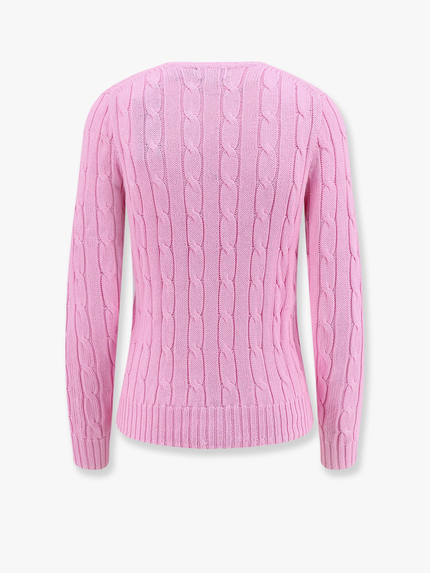 Пуловер Polo by Ralph Lauren Pink Cable Knit V-Neck Sweater Розово | 211891641004, 1