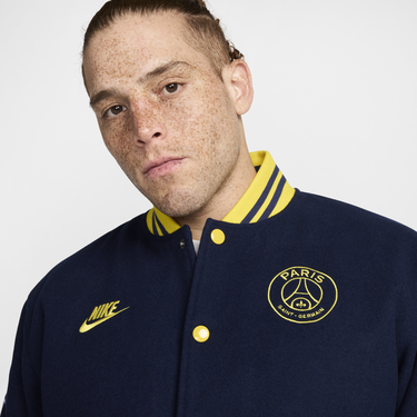 Яке бомбър Nike Paris Saint-Germain Authentics Varsity Jacket Тъмно синьо | FQ7803-410, 4