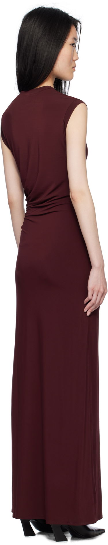 Pокля Stella McCartney Stella McCartney Sleeveless Maxi Dress Бургунди | 6J03733SPZ76, 2
