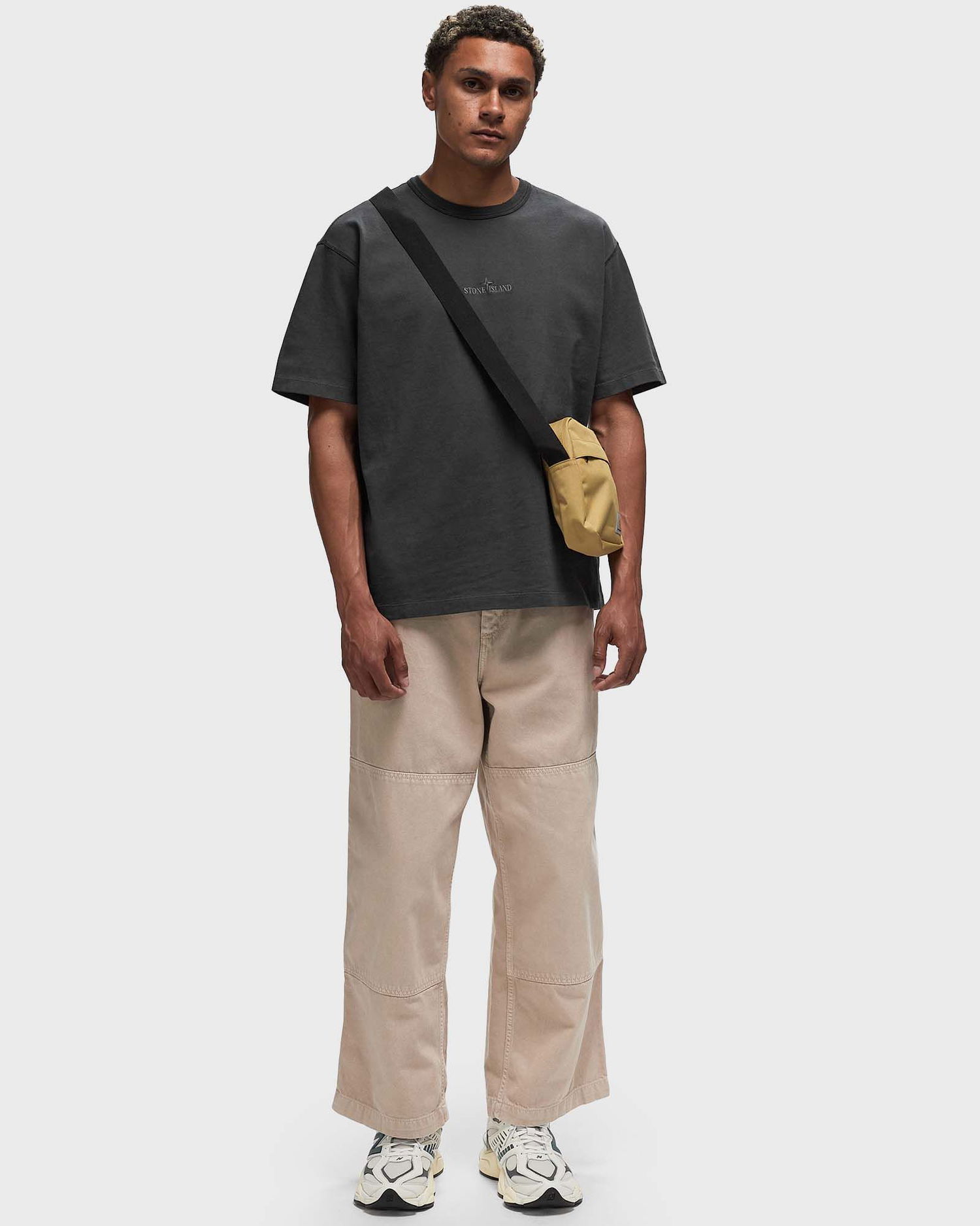 Тениска Stone Island MAGLIERIA TAGLIATA Сиво | 811522258.V0162, 1