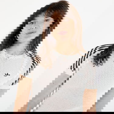 Съкратен топ adidas Performance Knitted Crochet Cali Cropped T-Shirt Бяло | KE0200, 1