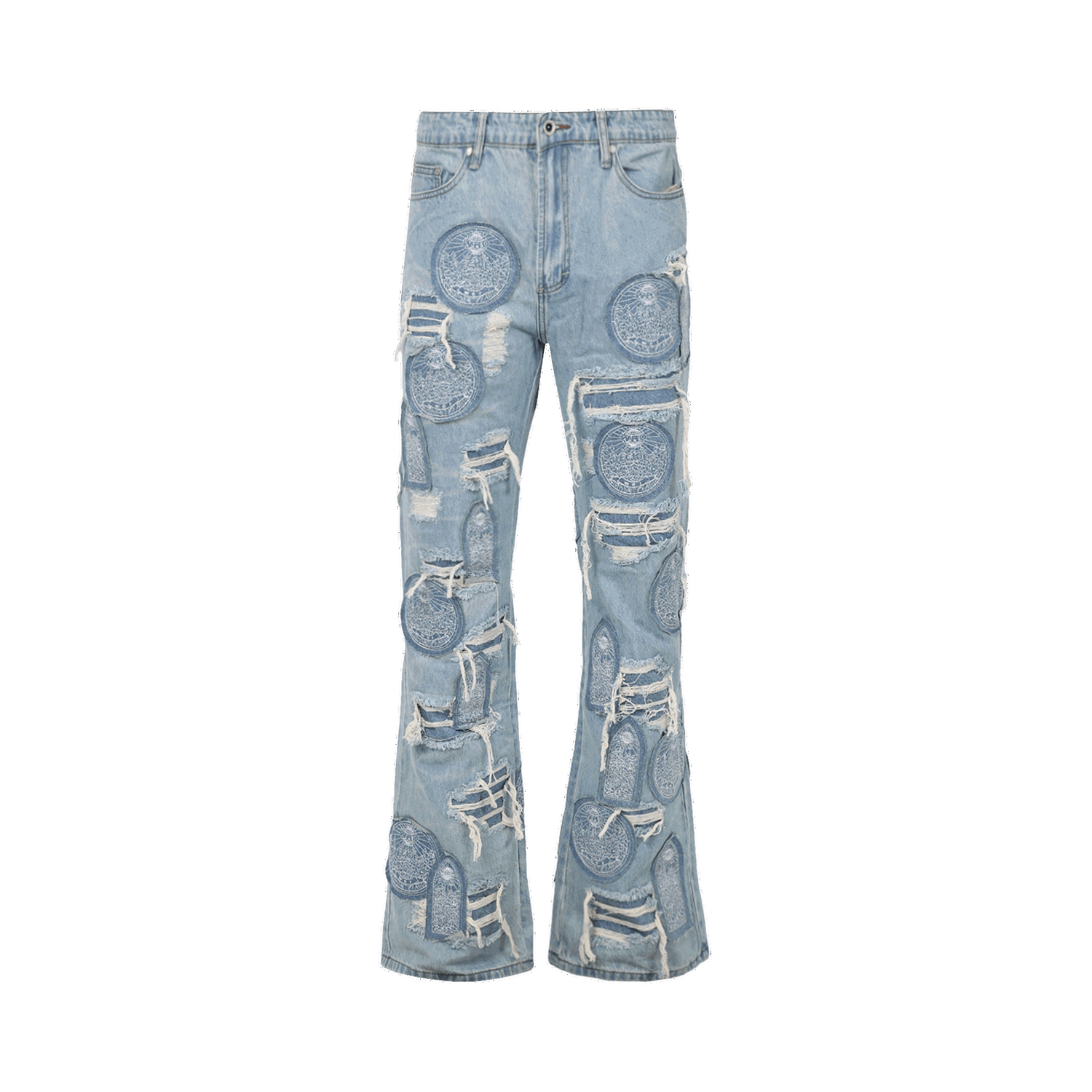 Дънки Who Decides War Notre Dame Fusion Denim Jeans Тюркоазено | 2637 2FW220201NDFD SKY, 0