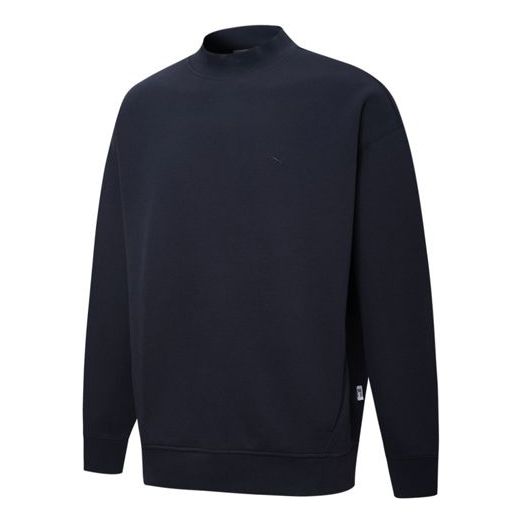 Пуловер Puma MMQ Crew Embroidered High Collar Knit Sweatshirt Тъмно синьо | 534672-43, 0