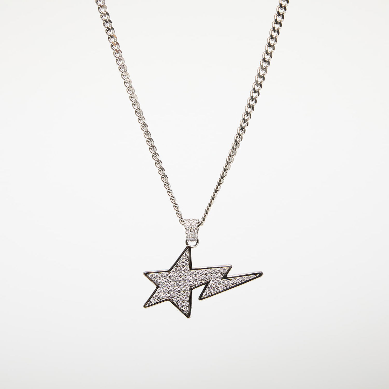 Колие BAPE A BATHING APE Sta Necklace Silver Металик | 001GDK301003M SVR, 0