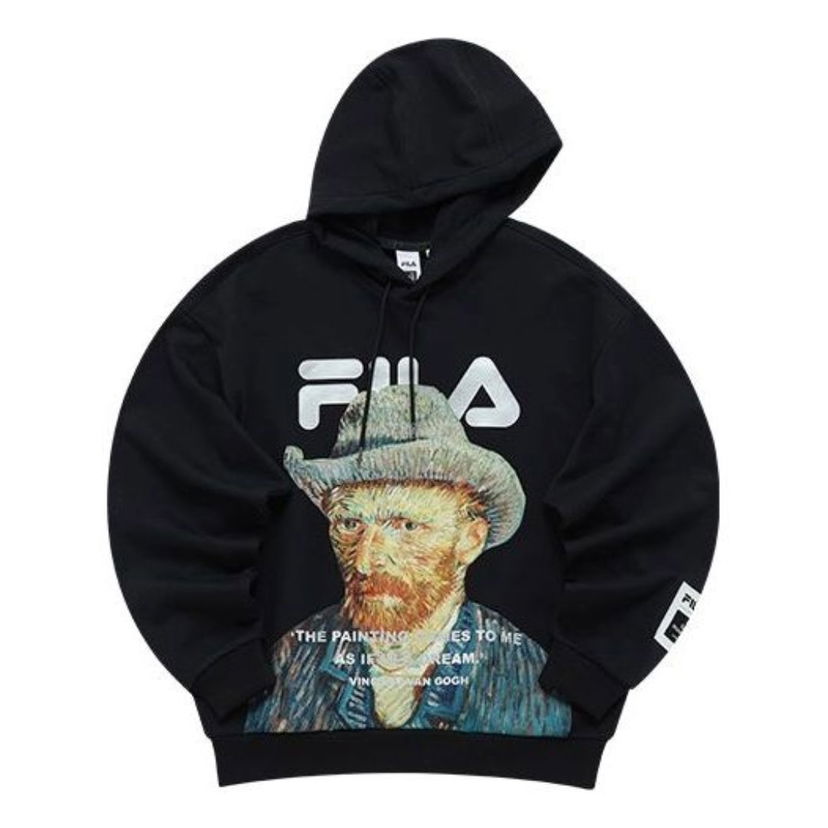 Суитчър FILA Van Gogh Museum Graphic Print Hoodie Черно | F11M218202F-BK