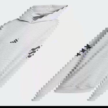 Суитчър adidas Performance Future Icons 3-Stripes Hoodie With Drawstring Сиво | JD4847, 3