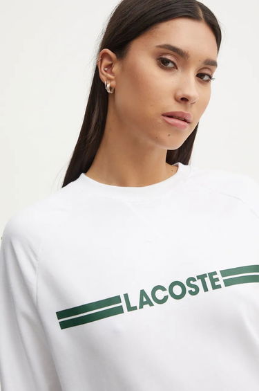 Суитчър Lacoste White Graphic Sweatshirt Бяло | SF1472, 1