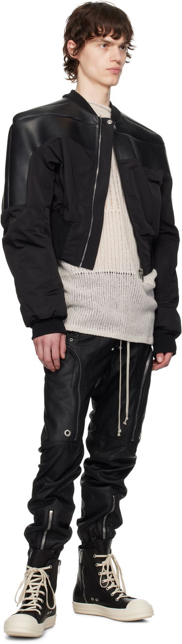 Карго панталони Rick Owens Rick Owens Hollywood Bauhaus Leather Cargo Pants Черно | RU01E5377 LBA, 3
