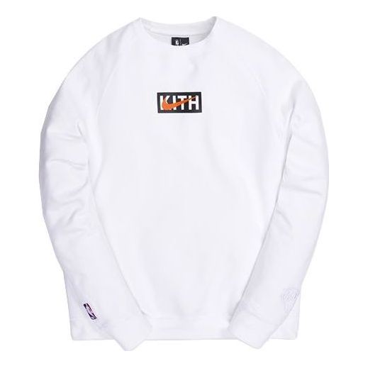 Пуловер KITH KITH x Nike For New York Knicks Fleece Crewneck Бяло | CZ1791-100