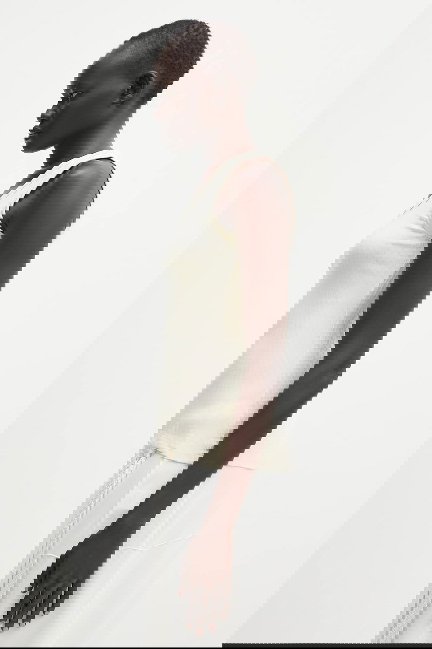 Потник Wales Bonner Wales Bonner Groove Ribbed Tank Top Бяло | WS25JE42.JE23.099, 1