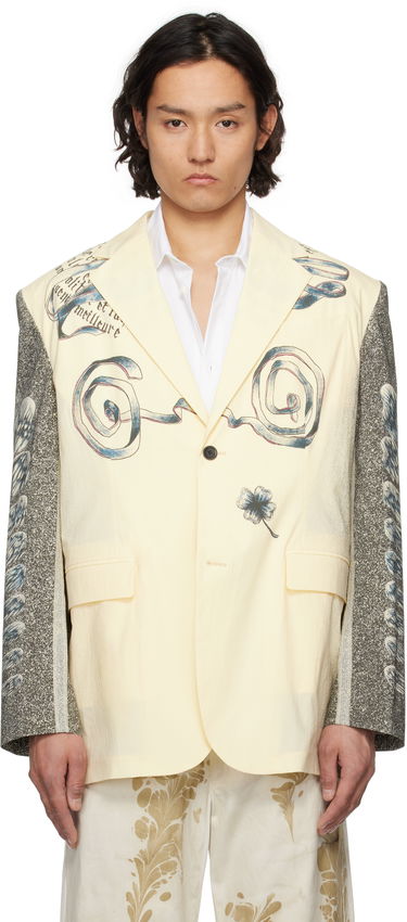 Яке Jean Paul Gaultier Jean Paul Gaultier Multi-Tattoo Print Blazer Жълто | 25/34-U-VE105-C588-030030, 0