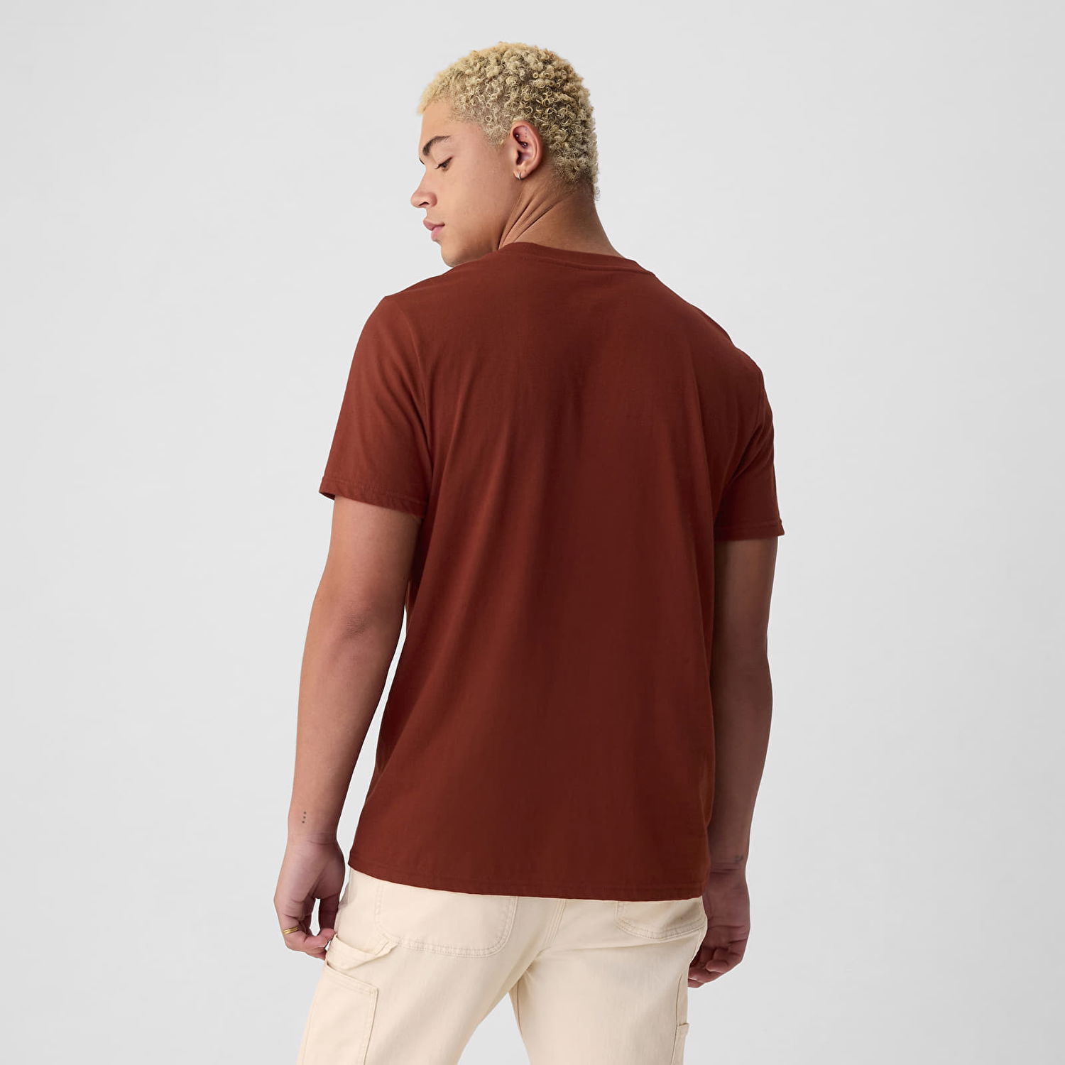 Тениска GAP T-shirt Logo Pocket Tee Smoked Paprika XL Кафяво | 857901-07, 1