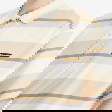 Поло тениска MAISON KITSUNÉ Maison Kitsuné Striped Oversize Polo Бежово | OM00206KJ7019-0233, 5
