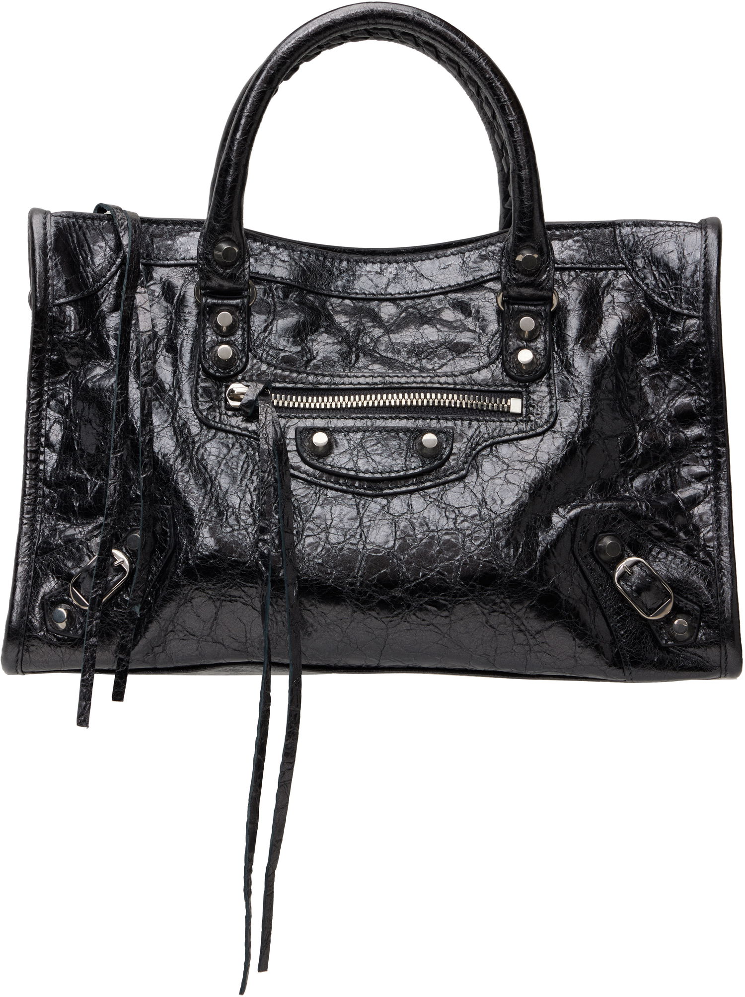 Голяма пазарска чанта Balenciaga 'Le City' Small Leather Bag Черно | 811442 2AA9R, 0