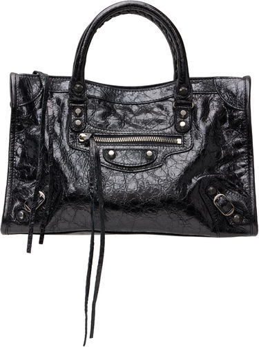 Голяма пазарска чанта Balenciaga 'Le City' Small Leather Bag Черно | 811442 2AA9R, 0
