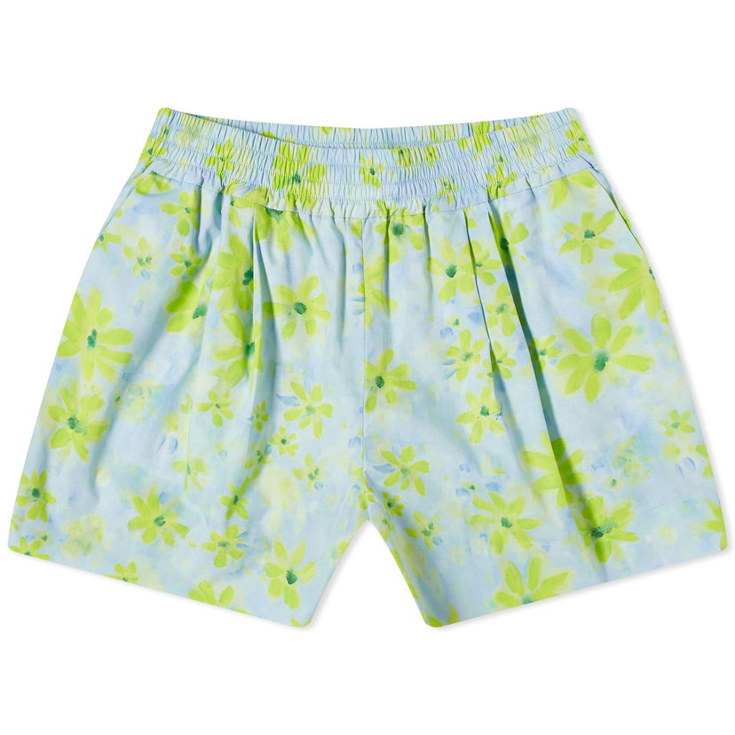 Къси панталони Marni Printed Shorts "Aquamarine" Тюркоазено | PAMA0387S0-PAB24