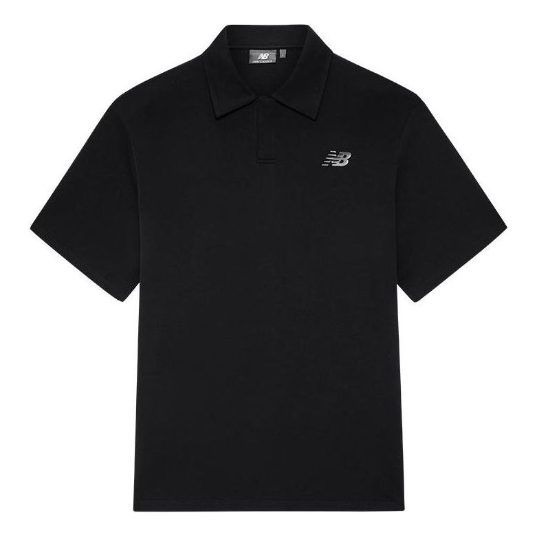 Поло тениска New Balance Nice Rice Collection Short Sleeve Polo Shirt Черно | 5FD27041-BK