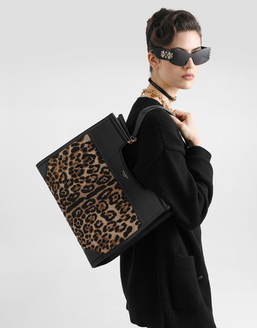 Голяма пазарска чанта Dolce & Gabbana Dolce & Gabbana Sicily Large Embroidered Shopping Bag Черно | BB7727B6I3789738, 1
