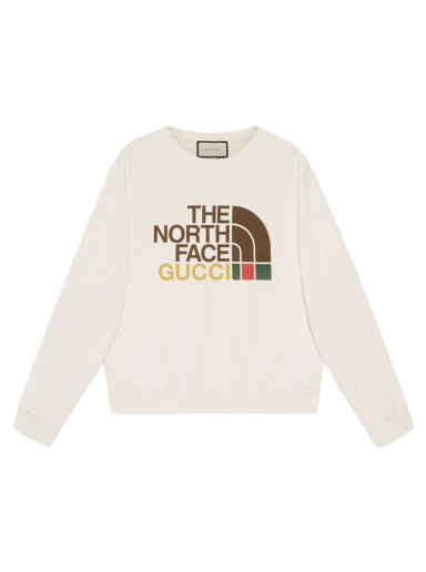 Пуловер Gucci The North Face x Cotton Crewneck Бяло | 626990 XJDCM 9756