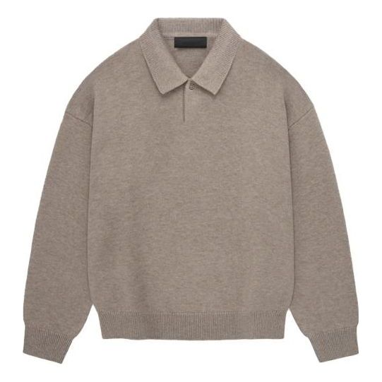 Пуловер Fear of God Essentials Knit Polo Shirt Кафяво | 192BT232184F