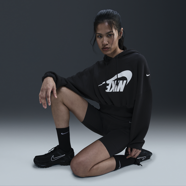 Суитчър Nike Sportswear Cropped Hoodie Черно | FV7777-010, 2