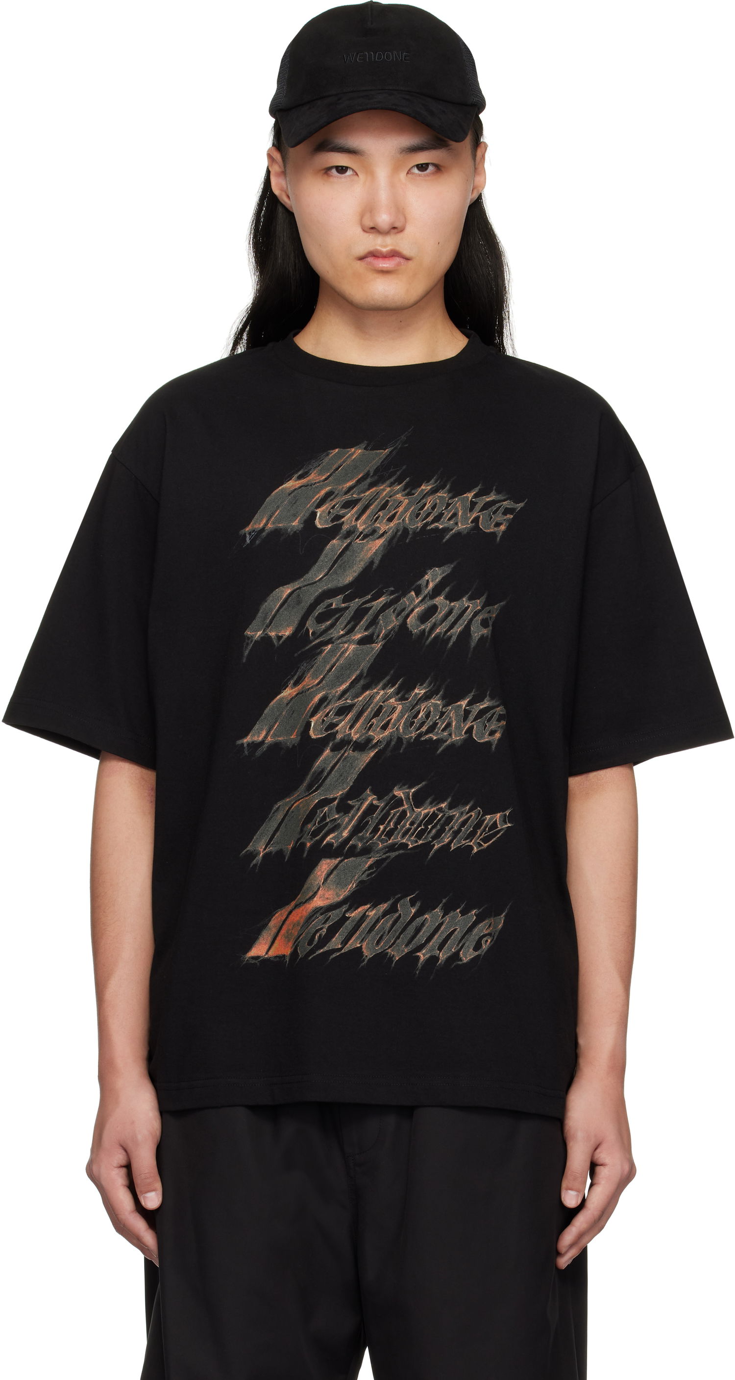 Тениска We11done We11done Spark Logo T-Shirt Черно | WD-TT0-25-751-U-BK, 0
