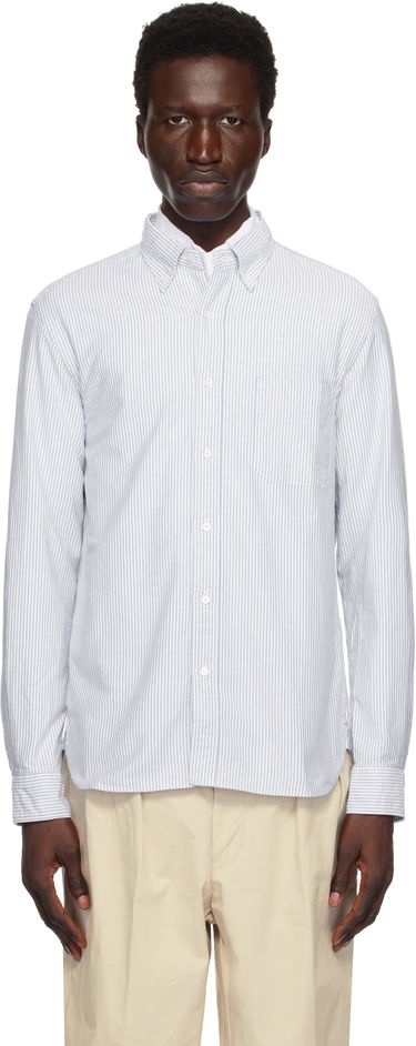 Риза BEAMS BEAMS PLUS BD Oxford Candy Stripe Shirt Синьо | 38110012139, 0