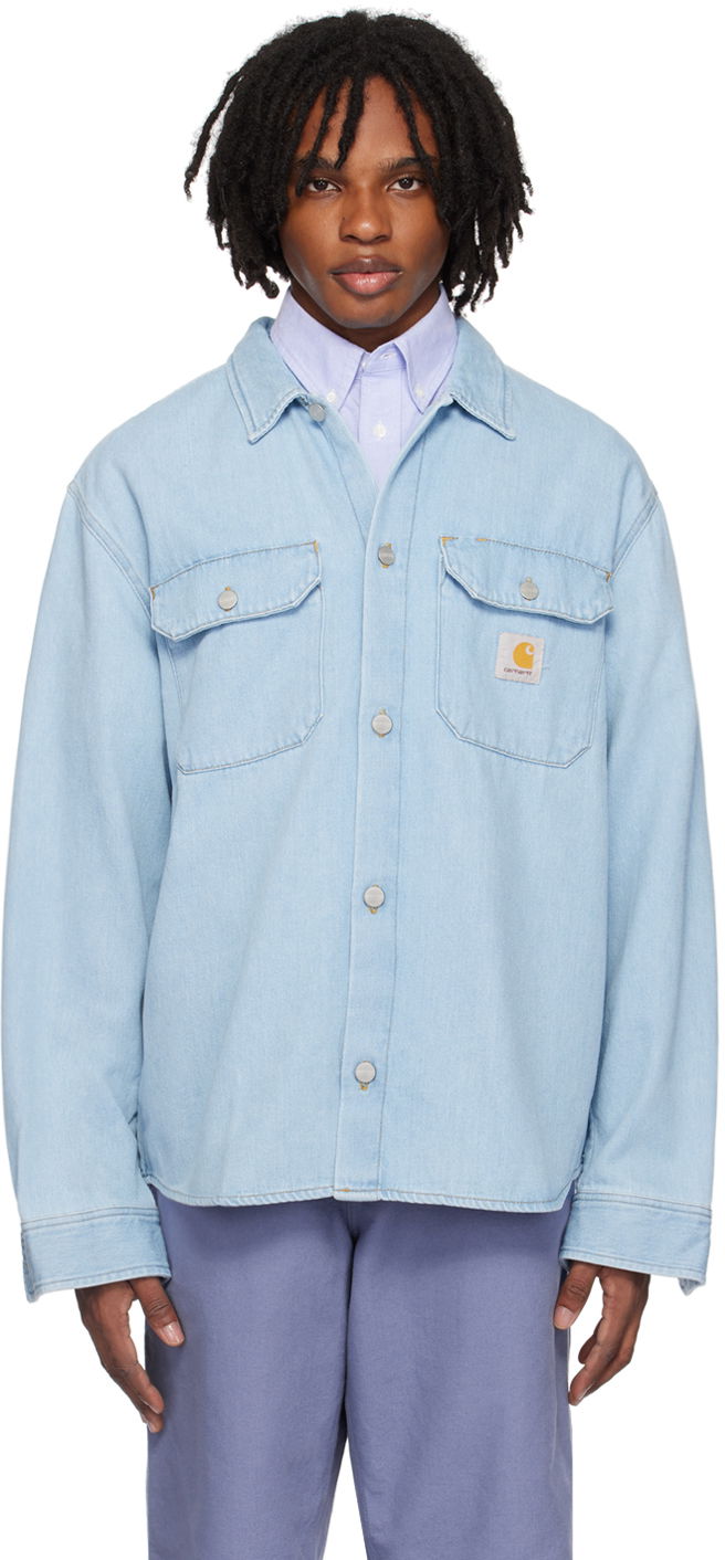 Риза Carhartt WIP Carhartt WIP Harvey Denim Overshirt Синьо | I033346, 0