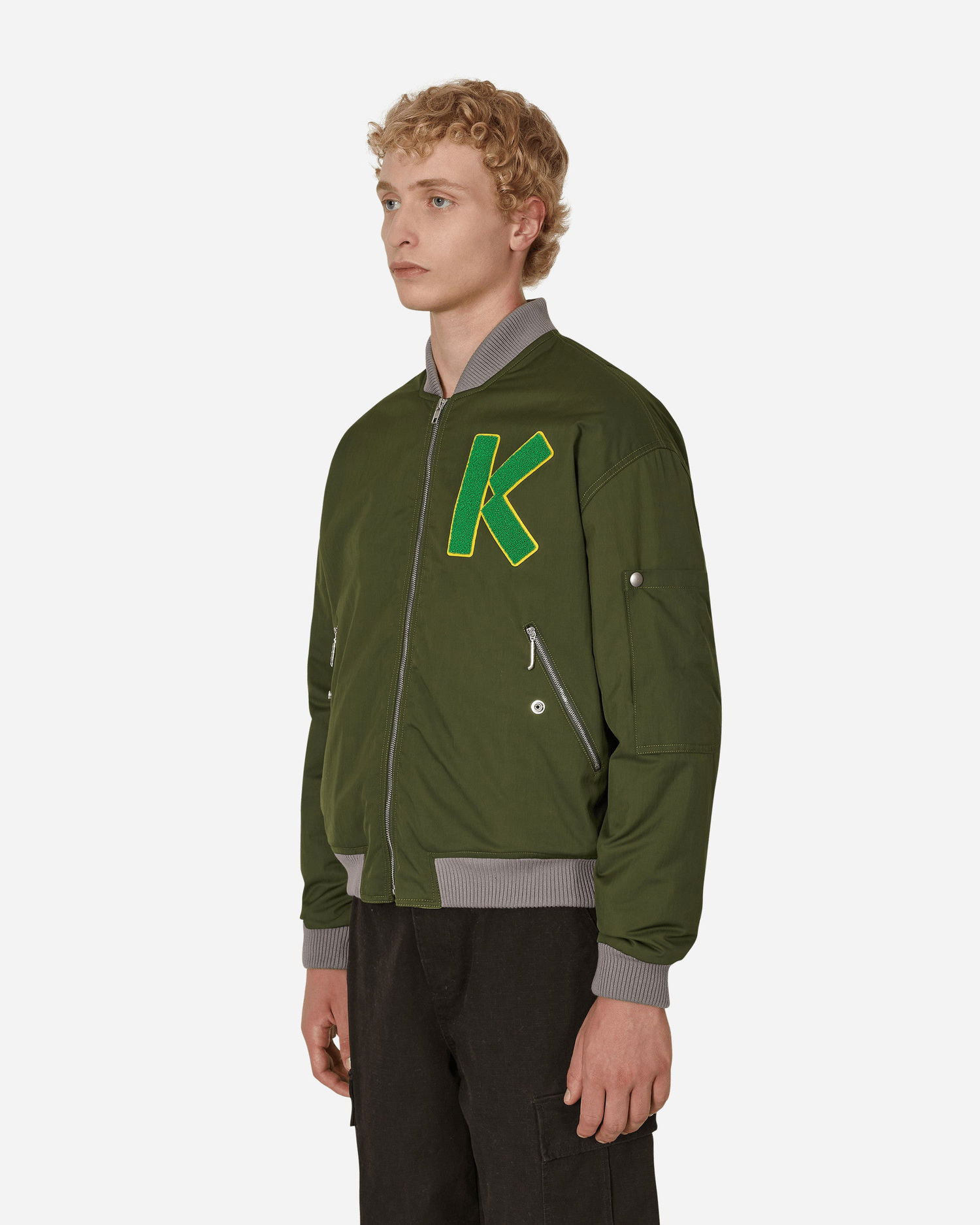 Яке бомбър KENZO Varsity Bomber Jacket Зелено | FC65BL1279OC 51, 1