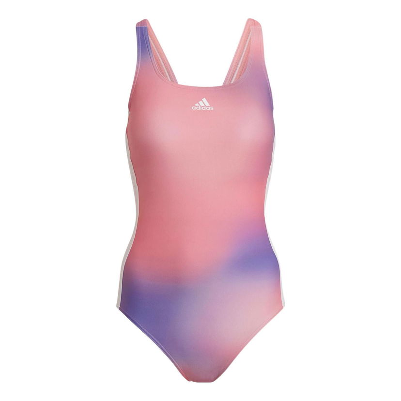 Бански adidas Originals Melbourne Padded 3-Stripes Swimsuit Розово | H54152