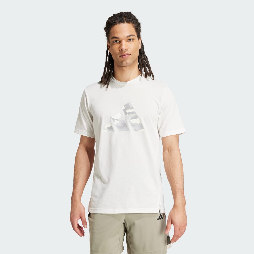 Тениска adidas Performance Training Camo Graphic Logo Tee Бяло | IW8489, 0